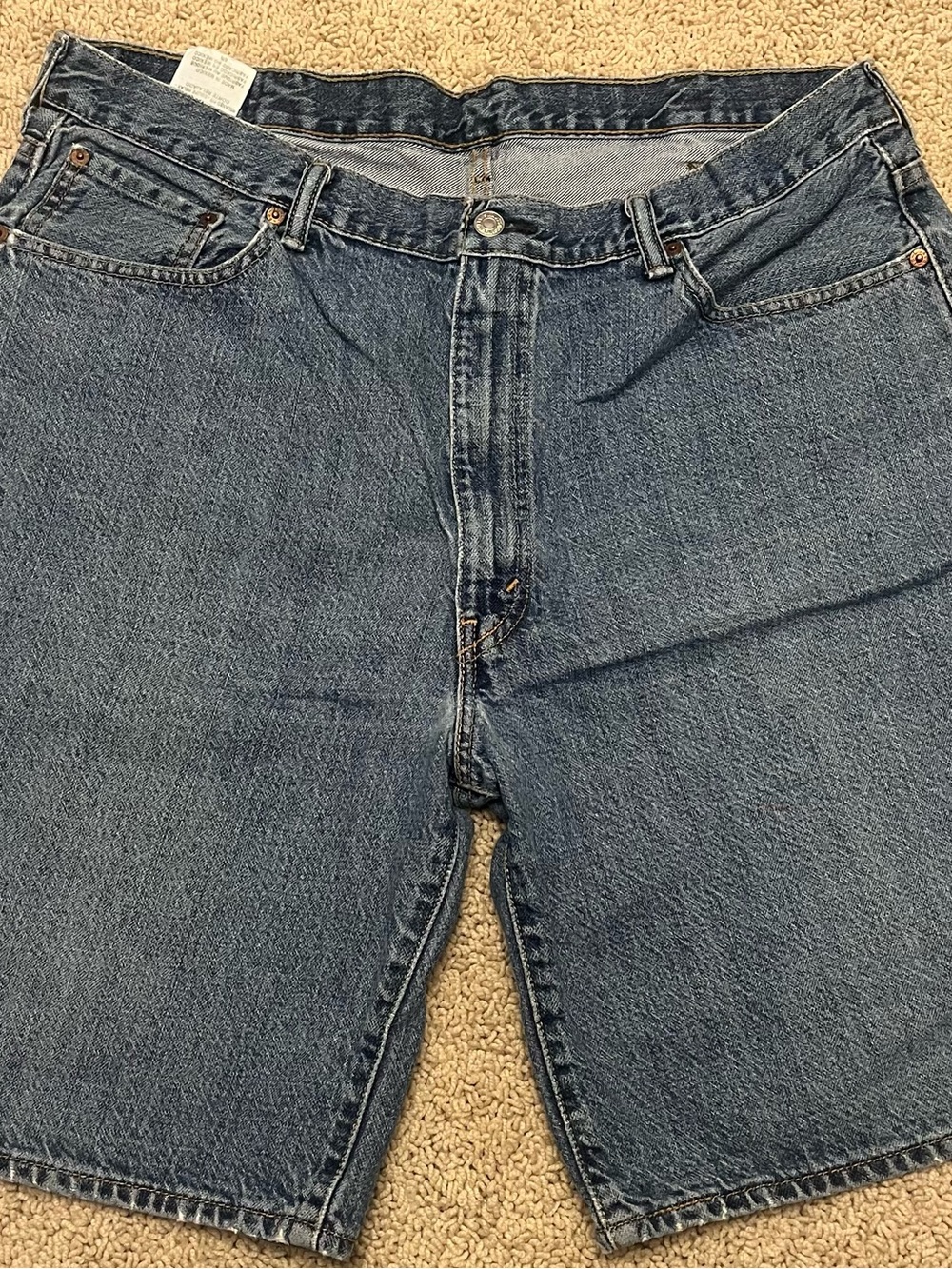 Levi's Men's Mid-Blue Denim Shorts 550